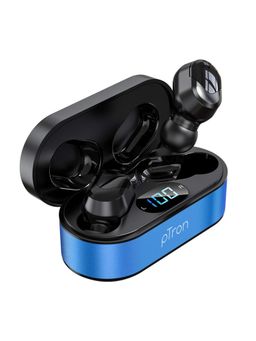 pTron - Bassbuds Plus Tws Earbuds Stereo Calls Punchy Bass & Ipx4 - Blue
