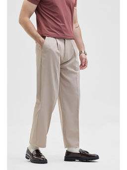 Snitch - Beige Relaxed Fit Korean Trouser