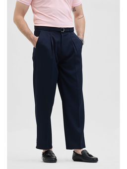 Snitch - Navy Blue Relaxed Fit Korean Trouser