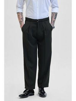 Snitch - Dark Green Relaxed Fit Korean Trouser