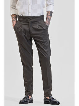 Snitch - Dark Brown Stretch Slim Fit Trouser