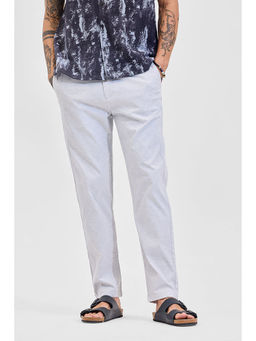 Snitch - Grey Mid Rise Slim Fit Trouser