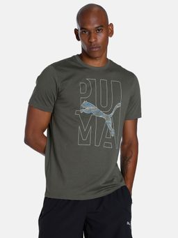 Puma - Graphic Mens Green T-shirt