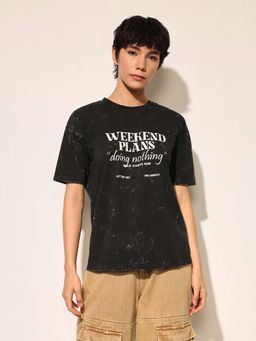 ONLY - Black Printed T-Shirt