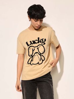 ONLY - Beige Embroidered T-Shirt