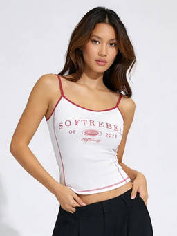 Off Duty India - Soft Rebel Cami Top - White