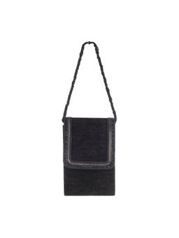 Metro - Black Printed Polyurethane Clutch