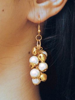BeAbhika - Pearl & Ghungroo Earrings
