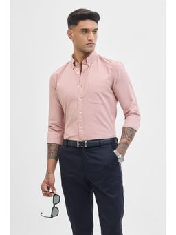 Snitch - Light Pink Button Down Slim Fit Shirt