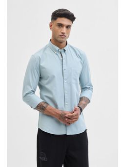 Snitch - Mint Button Down Slim Fit Shirt