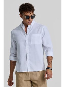 Snitch - White Oxford Slim Fit Shirt