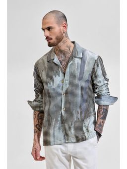 Snitch - Olive Checks Box Fit Shirt