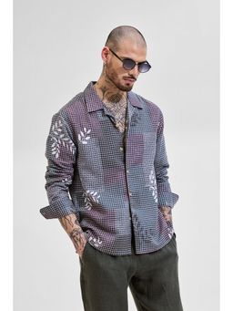 Snitch - Purple Checks Box Fit Shirt