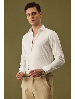 Snitch - White Botanical Embroidered Luxe Shirt