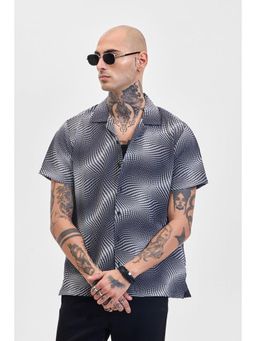 Snitch - Grey Abstract Box Fit Shirt