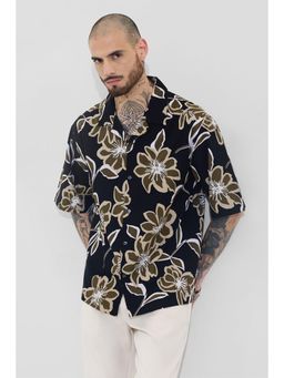 Snitch - Black Floral Box Fit Shirt