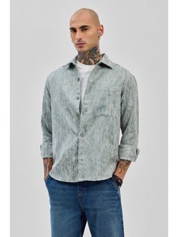 Snitch - Green Printed Relaxed Fit Shirt