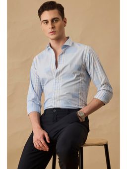 Snitch - Blue Checks Slim Fit Luxe Shirt