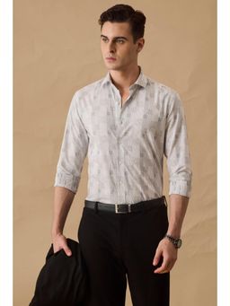 Snitch - Grey Checks Slim Fit Luxe Shirt