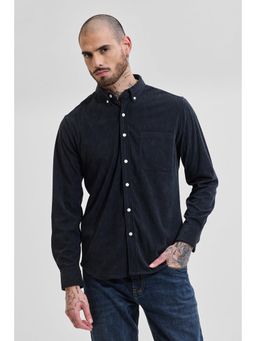 Snitch - Black Corduroy Elbow Patch Shirt