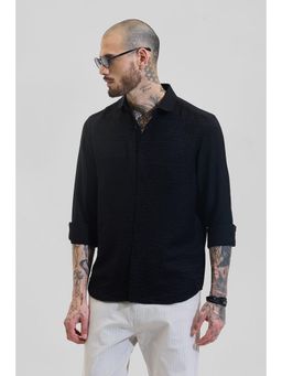 Snitch - Black Checks Slim Fit Shirt