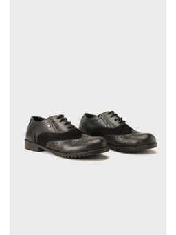 One Friday - Boys Black Leather Brogues