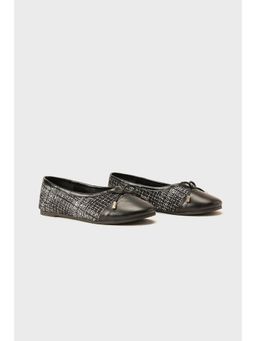 One Friday - Girls Black Pu Leather Ballerina