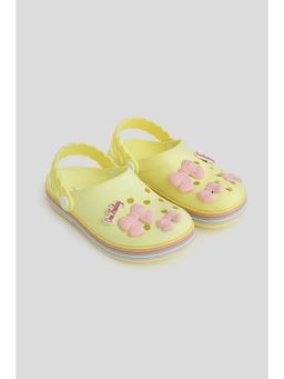 One Friday - Kids Yellow Bow Clogs with Back Strap - Lightweight and Breathable