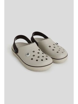 One Friday - Kids Beige Clogs with Mocha Strap - Durable, Minimal and All-Day Comfort