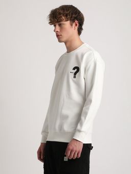 The Bear House - Men White Printed Relaxed Fit Sweatshirt