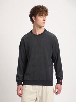 The Bear House - Men Blue Fabled Relaxed Fit Sweatshirt