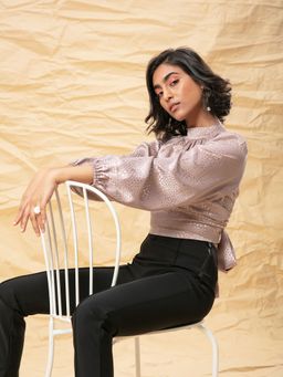 RSVP by Nykaa Fashion - Beige Bringing Style Back Crop Top