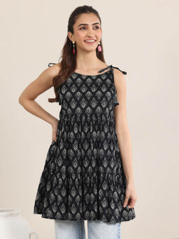 Libas - Women Black Printed Kurti