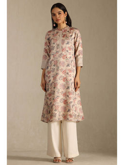 Soch - Women Beige Floral Kurta