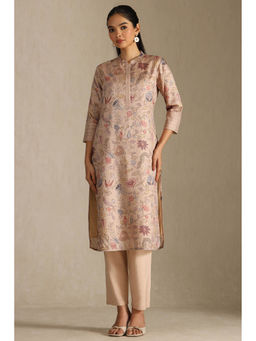 Soch - Women Beige Floral Kurta