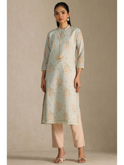 Soch - Women Blue Floral Kurta
