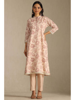 Soch - Women Peach Floral Kurta