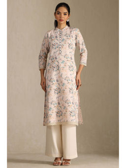 Soch - Women Beige Floral Kurta