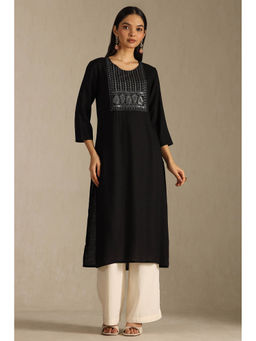 Soch - Women Black Embellished Kurta