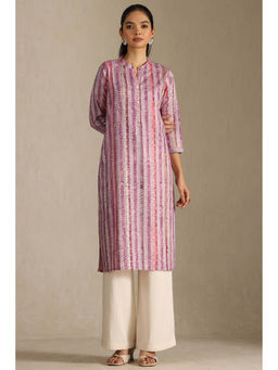 Soch - Women Purple Stripes Kurta