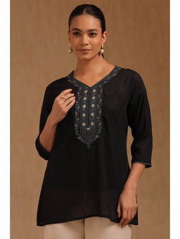 Soch - Women Black Embroidered Tunic
