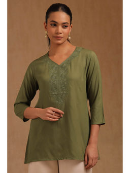 Soch - Women Olive Embroidered Tunic