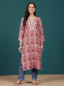 Varanga - Women Brown Paisley Kurta