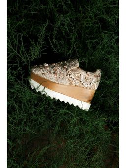 Anaar - Beige Taffy At Teatime Wedge Sneakers