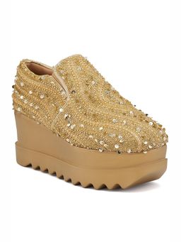Anaar - Gold Miss Sizzle Wedge Sneakers
