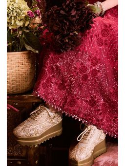 Anaar - Gold Noorani Wedge Sneakers