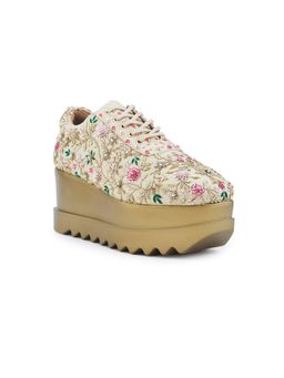 Anaar - Gold Rosette Royale Wedge Sneakers
