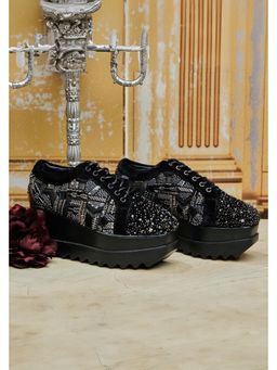 Anaar - Black No Nazar Wedge Sneakers