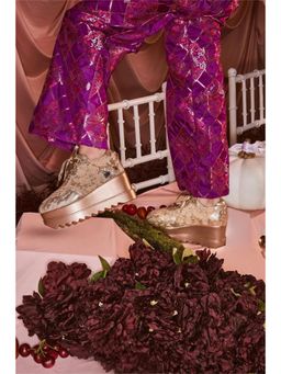 Anaar - Gold Rustique Wedge Sneakers