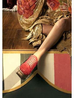 Anaar - Red Sorority Wedge Sneakers